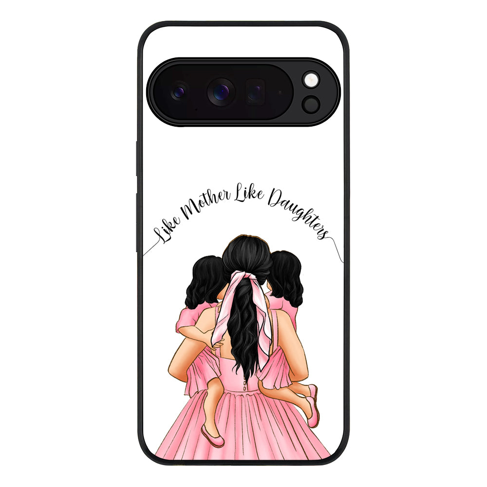 Mother 2 daughters Custom Clipart, Text Phone Case - Google