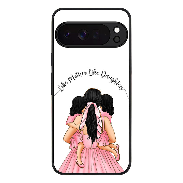 Mother 2 daughters Custom Clipart, Text Phone Case - Google