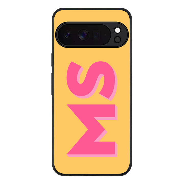 Personalized Monogram Initial 3D Shadow Text Phone Case - Google