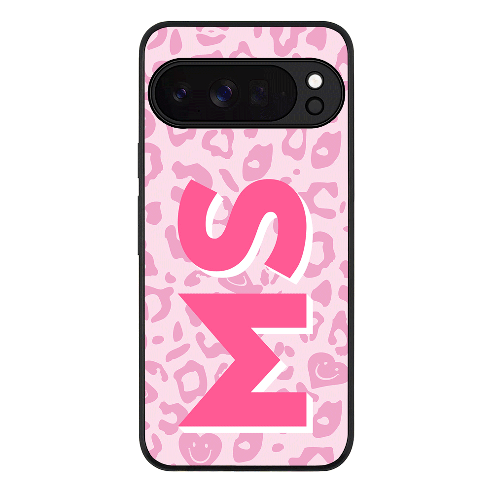 Custom Monogram Initial 3D Shadow Text Seamless Pattern, Phone Case - Google