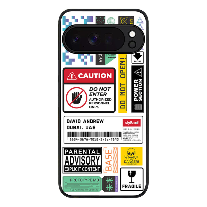 Personalized Name Shipping Label Sticker, Phone Case - Google