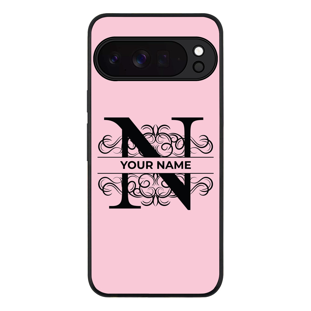 Split Floral Initial Phone Case - Google