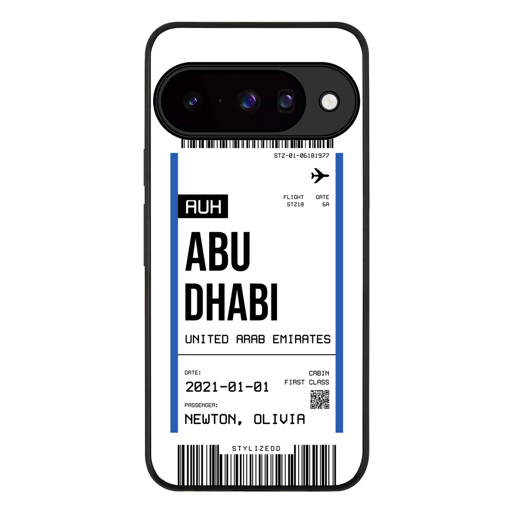 Custom Flight Boarding Pass Ticket Phone Case - Google