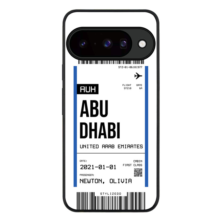Custom Flight Boarding Pass Ticket Phone Case - Google