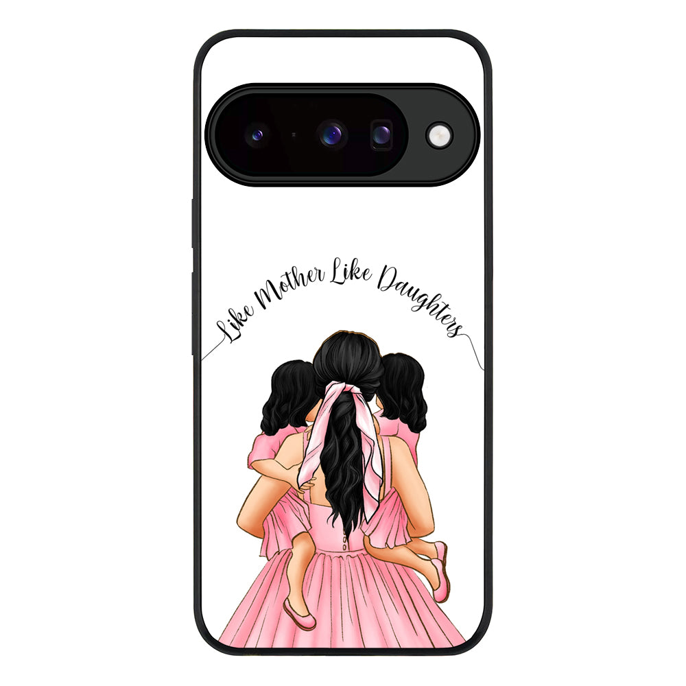 Mother 2 daughters Custom Clipart, Text Phone Case - Google