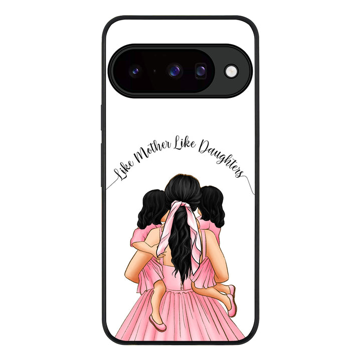 Mother 2 daughters Custom Clipart, Text Phone Case - Google