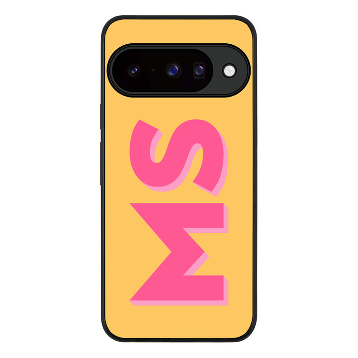 Personalized Monogram Initial 3D Shadow Text Phone Case - Google