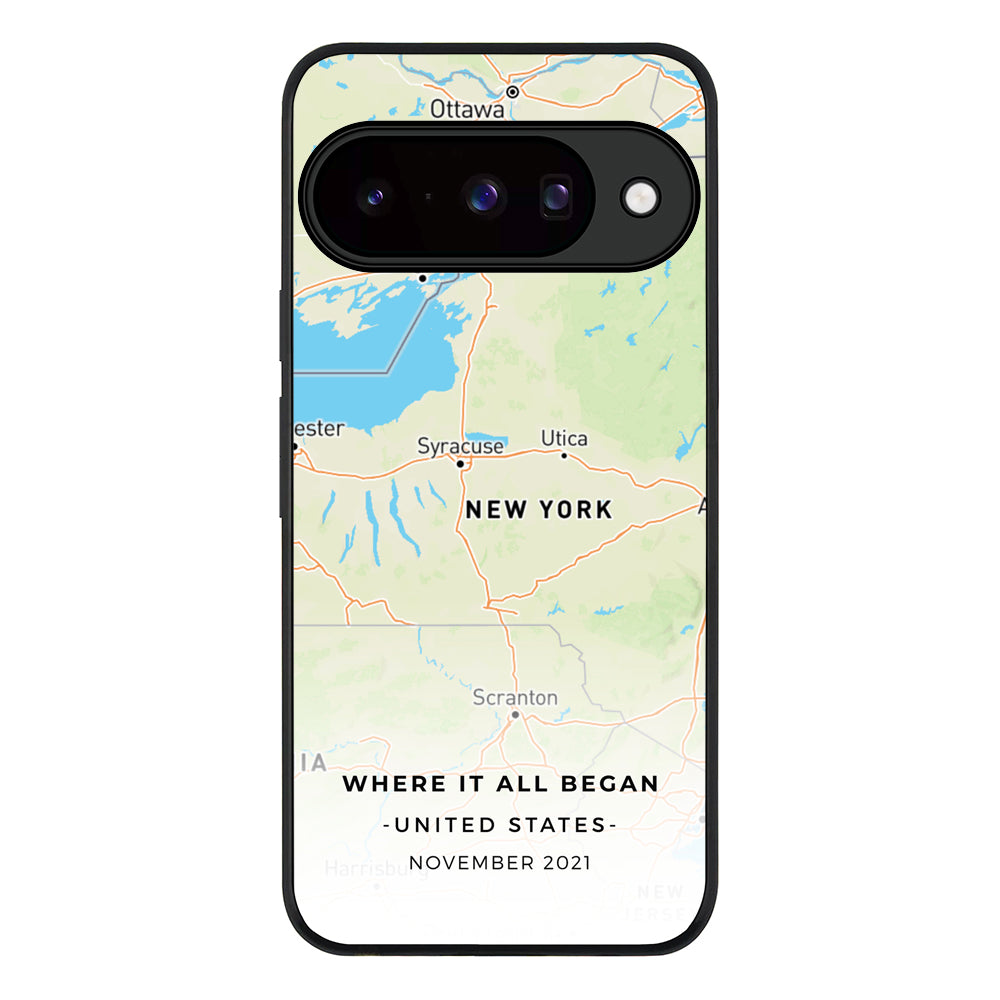Personalized map, Phone Case - Google