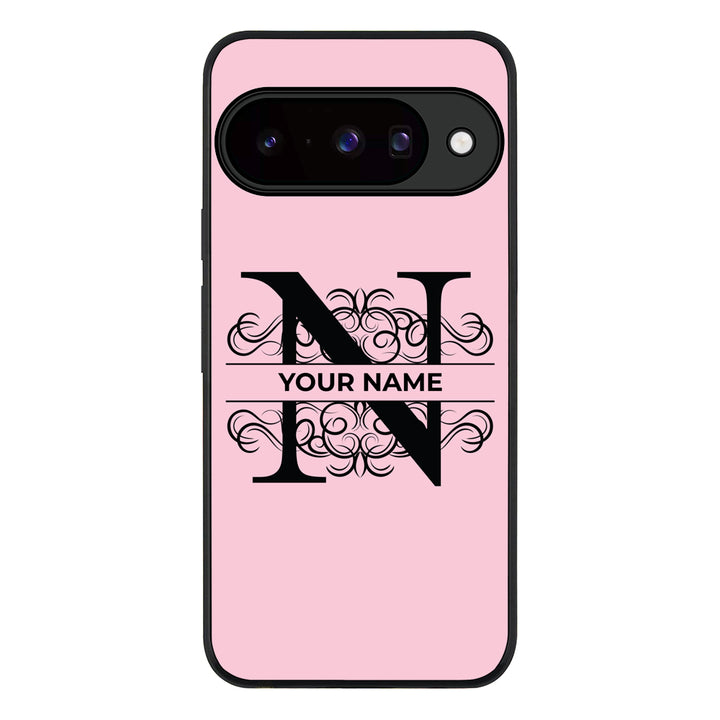Split Floral Initial Phone Case - Google
