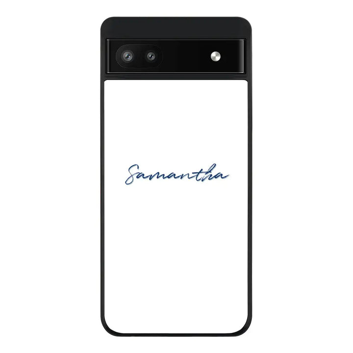 Google Pixel 6a / Rugged Black Phone Case Custom Text, My Name Phone Case - Google - Stylizedd