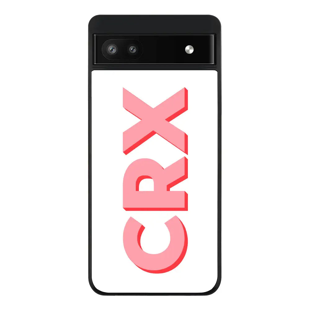 Google Pixel 6a Rugged Black Personalized Monogram Initial 3D Shadow Text Phone Case - Google - Stylizedd.com