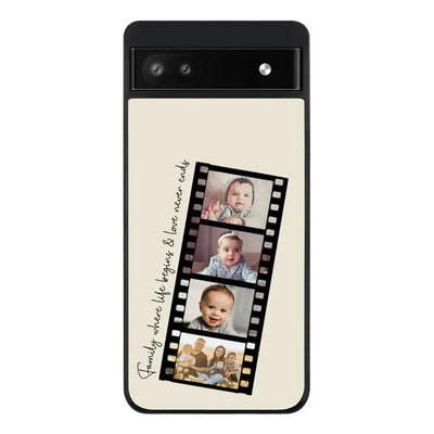 Google Pixel 6a Rugged Black Custom Film Strips Personalised Movie Strip, Phone Case - Google - Stylizedd.com