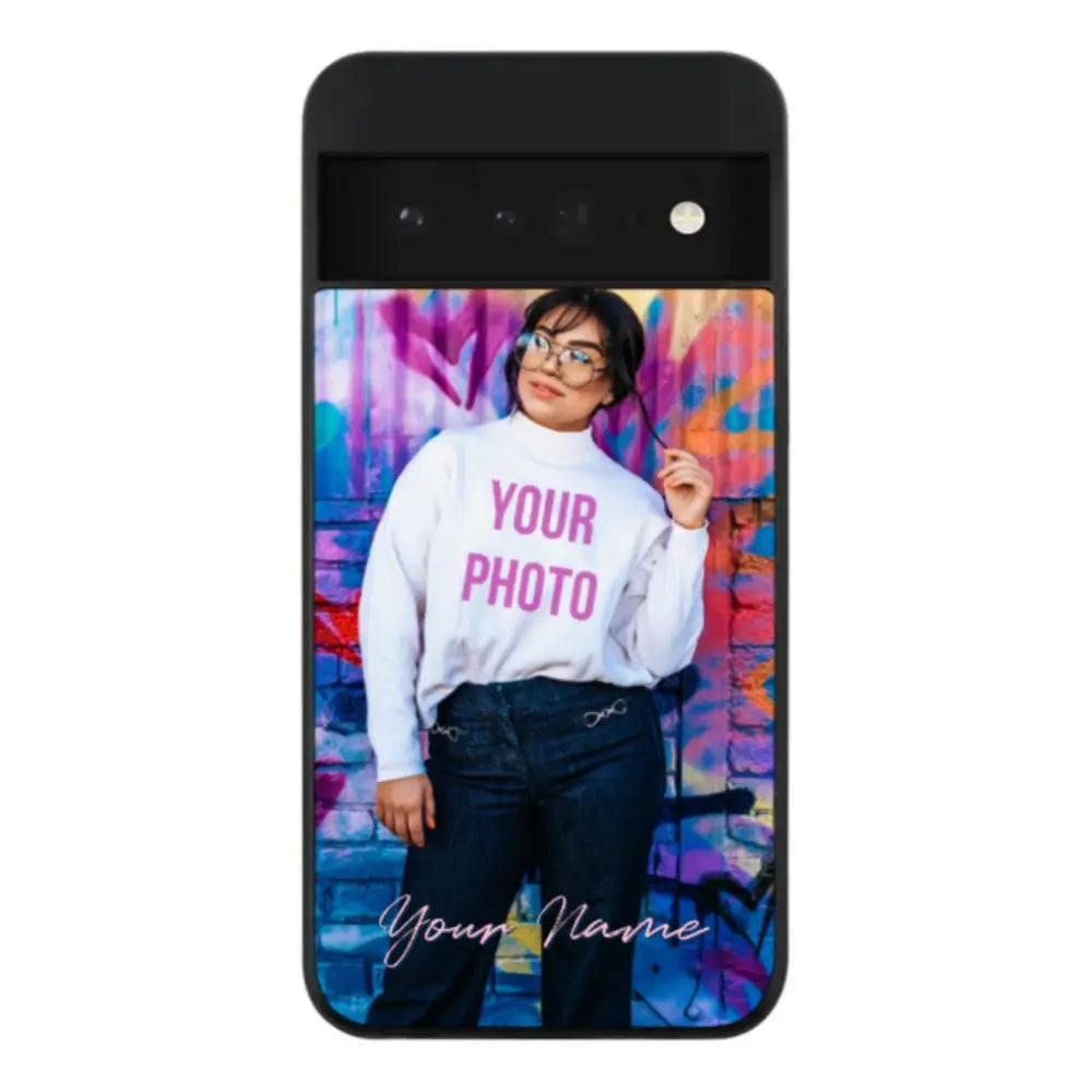 Google Pixel 6 Pro 5G Rugged Black Custom Photo, My Style Phone Case - Google - Stylizedd.com