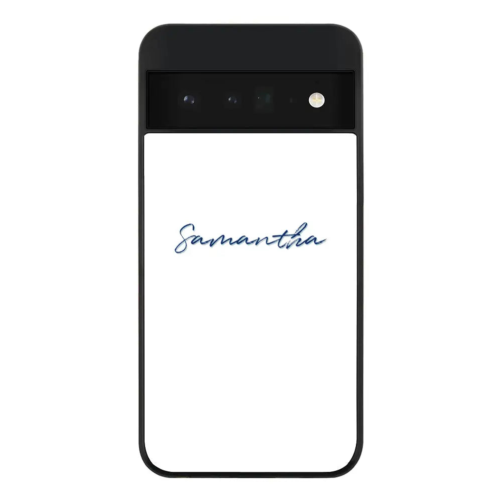 Google Pixel 6 Pro 5G / Rugged Black Phone Case Custom Text, My Name Phone Case - Google - Stylizedd