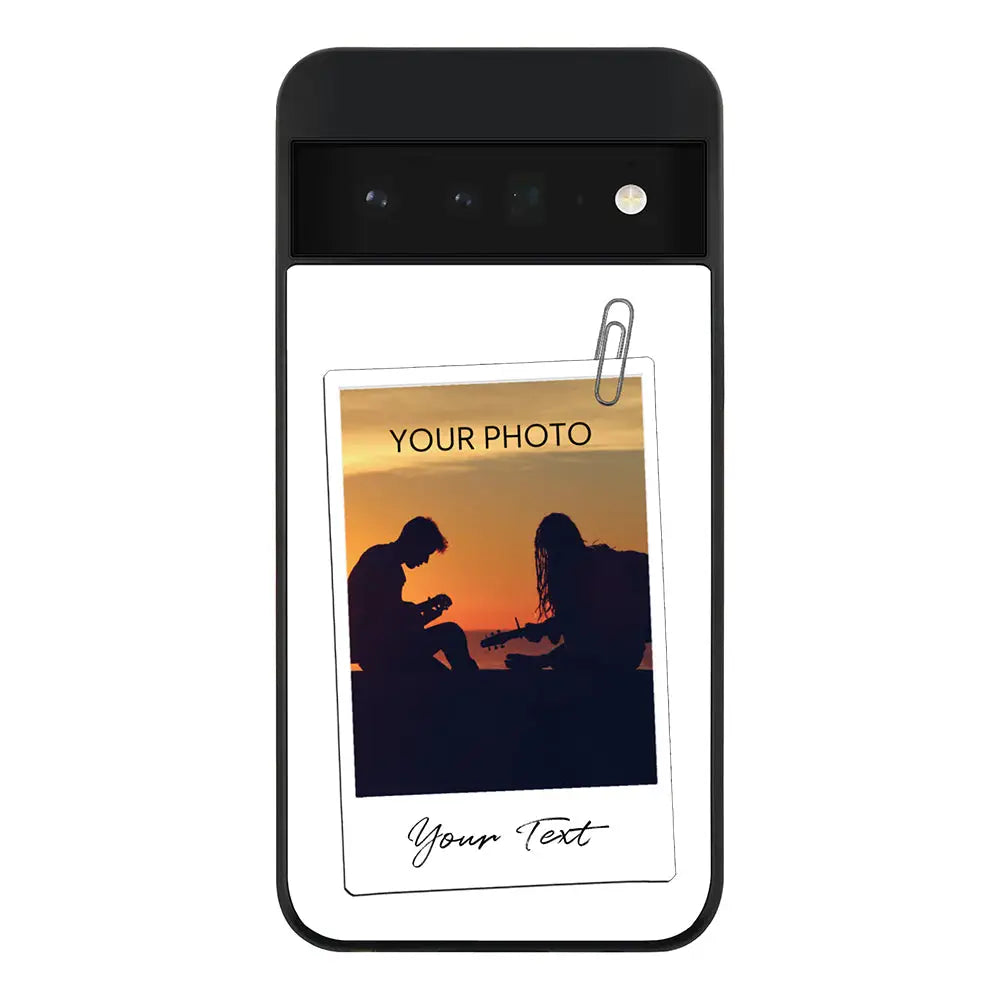 Google Pixel 6 Pro 5G / Rugged Black Phone Case Polaroid Photo Phone Case - Google - Stylizedd