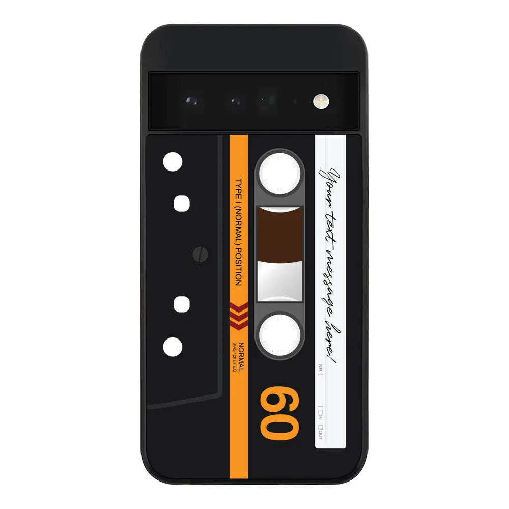 Google Pixel 6 Pro 5G Rugged Black Custom Retro Cassette Tape Phone Case - Google - Stylizedd.com