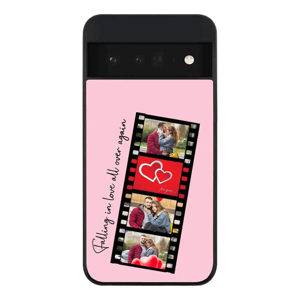 Google Pixel 6 Pro 5G / Rugged Black Phone Case Custom Valentine Photo Film Strips, Phone Case - Google - Stylizedd
