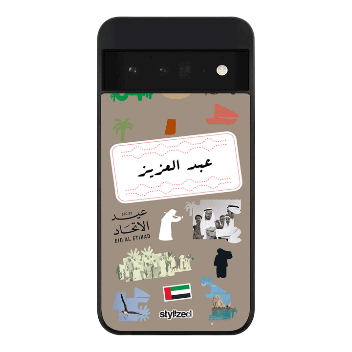 Google Pixel 6 Pro 5G / Rugged Black Custom Eid Al Etihad 54 National Day Sticker, Phone Case - Google - Stylizedd.com