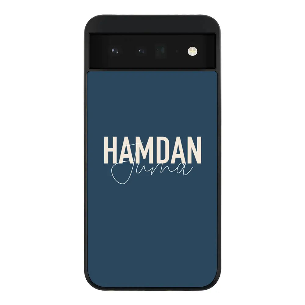 Google Pixel 6 5G / Rugged Black Phone Case Personalized Name Horizontal, Phone Case - Google - Stylizedd