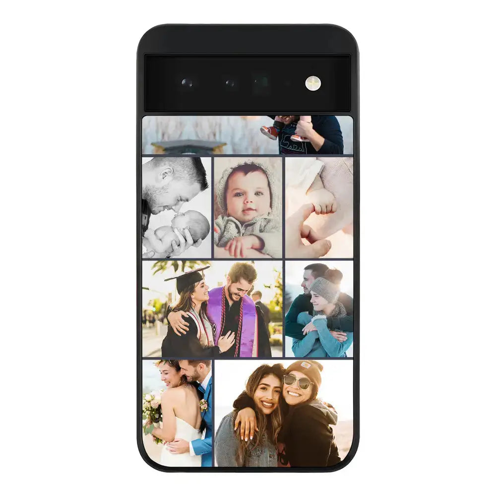 Google Pixel 6 5G Rugged Black Personalised Photo Collage Grid Phone Case - Google - Stylizedd.com