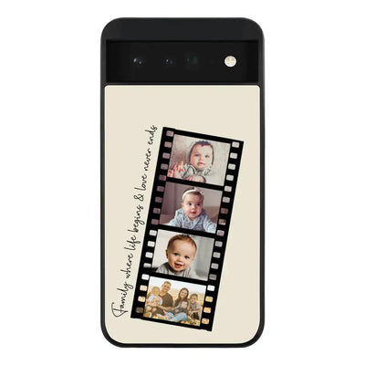 Google Pixel 6 5G Rugged Black Custom Film Strips Personalised Movie Strip, Phone Case - Google - Stylizedd.com