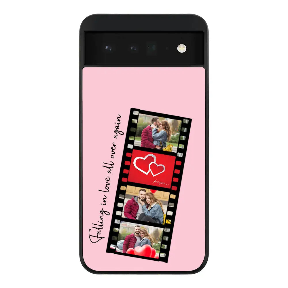 Google Pixel 6 5G / Rugged Black Phone Case Custom Valentine Photo Film Strips, Phone Case - Google - Stylizedd