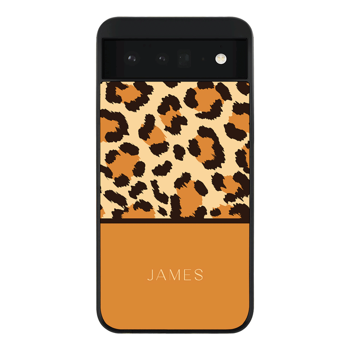 Google Pixel 6 5G / Rugged Black Personalized Text Animal Skin Pattern, Phone Case - Google - Stylizedd.com