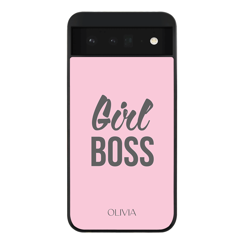 Google Pixel 6 5G / Rugged Black Personalized Name Girl Boss, Phone Case - Google - Stylizedd.com