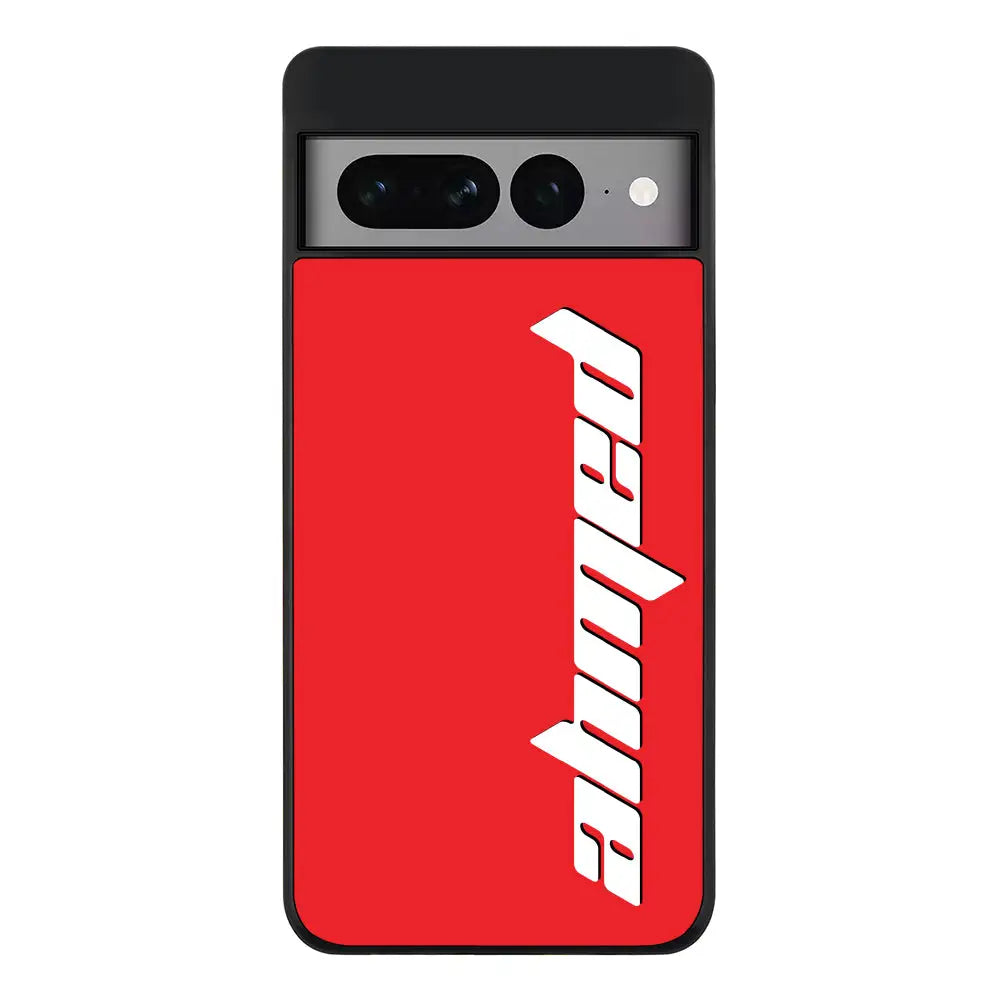 Google Pixel 7 Pro / Rugged Black Phone Case Custom Text, Vertical Name Phone Case - Google - Stylizedd