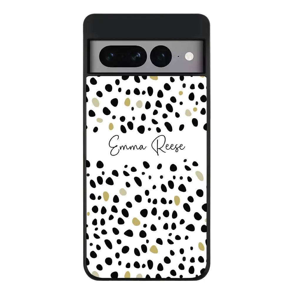 Google Pixel 7 Pro Rugged Black Pebble Multi Color Custom Text, My Name Phone Case - Google - Stylizedd.com