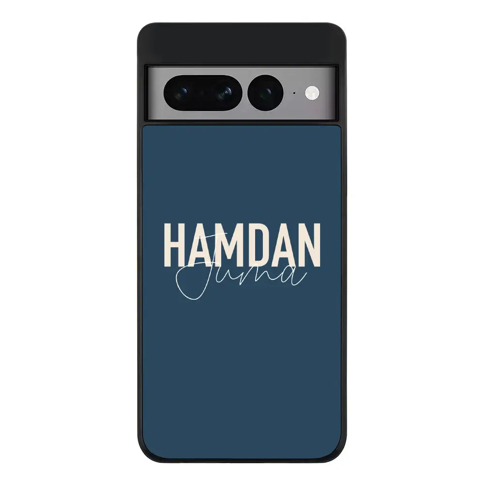 Google Pixel 7 Pro / Rugged Black Phone Case Personalized Name Horizontal, Phone Case - Google - Stylizedd