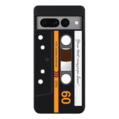 Google Pixel 7 Pro Rugged Black Custom Retro Cassette Tape Phone Case - Google - Stylizedd.com