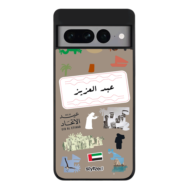 Google Pixel 7 Pro / Rugged Black Custom Eid Al Etihad 54 National Day Sticker, Phone Case - Google - Stylizedd.com