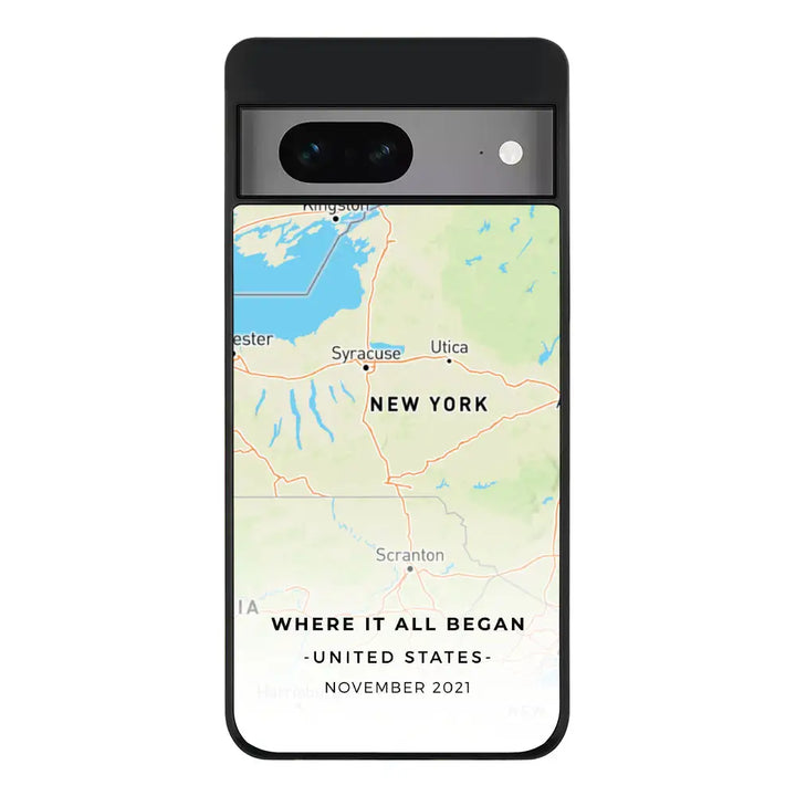 Google Pixel 7 / Rugged Black Phone Case Personalized map, Phone Case - Google - Stylizedd