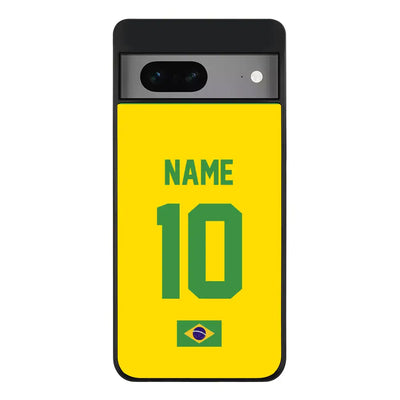 Google Pixel 7 / Rugged Black Phone Case Personalized Football Jersey Phone Case Custom Name & Number - Google - Stylizedd
