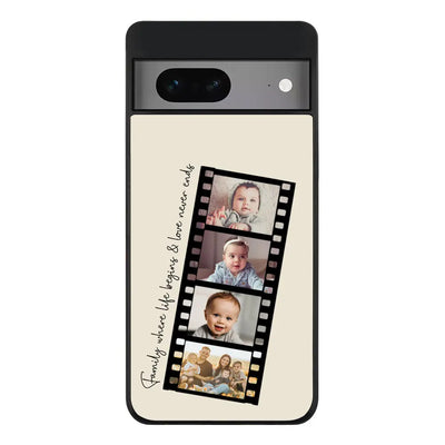 Google Pixel 7 Rugged Black Custom Film Strips Personalised Movie Strip, Phone Case - Google - Stylizedd.com