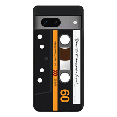 Google Pixel 7 Rugged Black Custom Retro Cassette Tape Phone Case - Google - Stylizedd.com