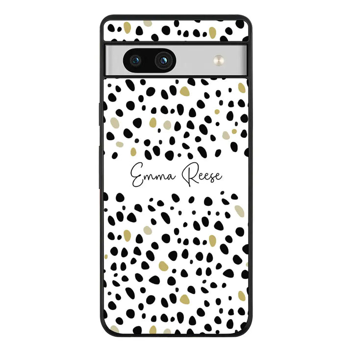 Pebble Multi Color Custom Text My Name Phone Case - Google - Pixel 7a 5G / Rugged Black - Stylizedd