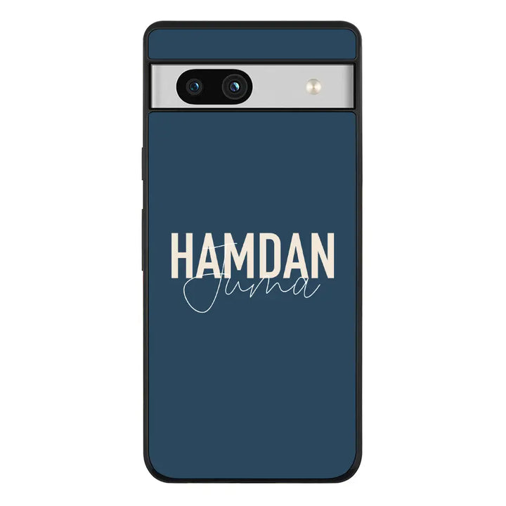 Google Pixel 7a 5G / Rugged Black Phone Case Personalized Name Horizontal, Phone Case - Google - Stylizedd