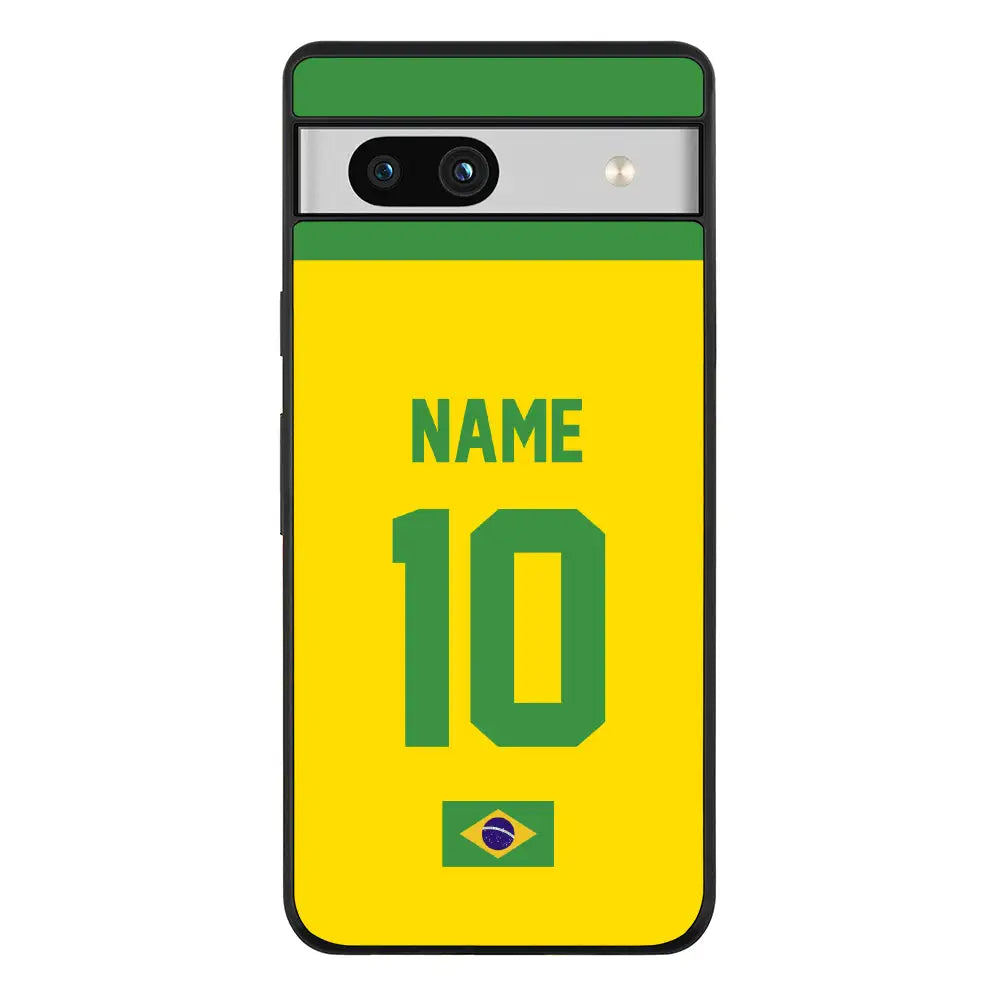 Google Pixel 7a 5G / Rugged Black Phone Case Personalized Football Jersey Phone Case Custom Name & Number - Google - Stylizedd