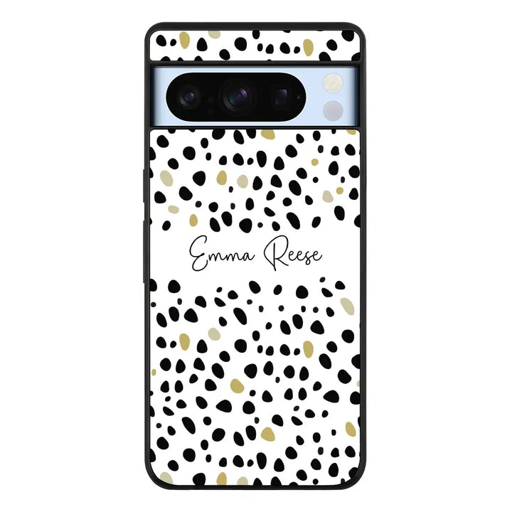 Pebble Multi Color Custom Text My Name Phone Case - Google - Pixel 8 Pro / Rugged Black - Stylizedd