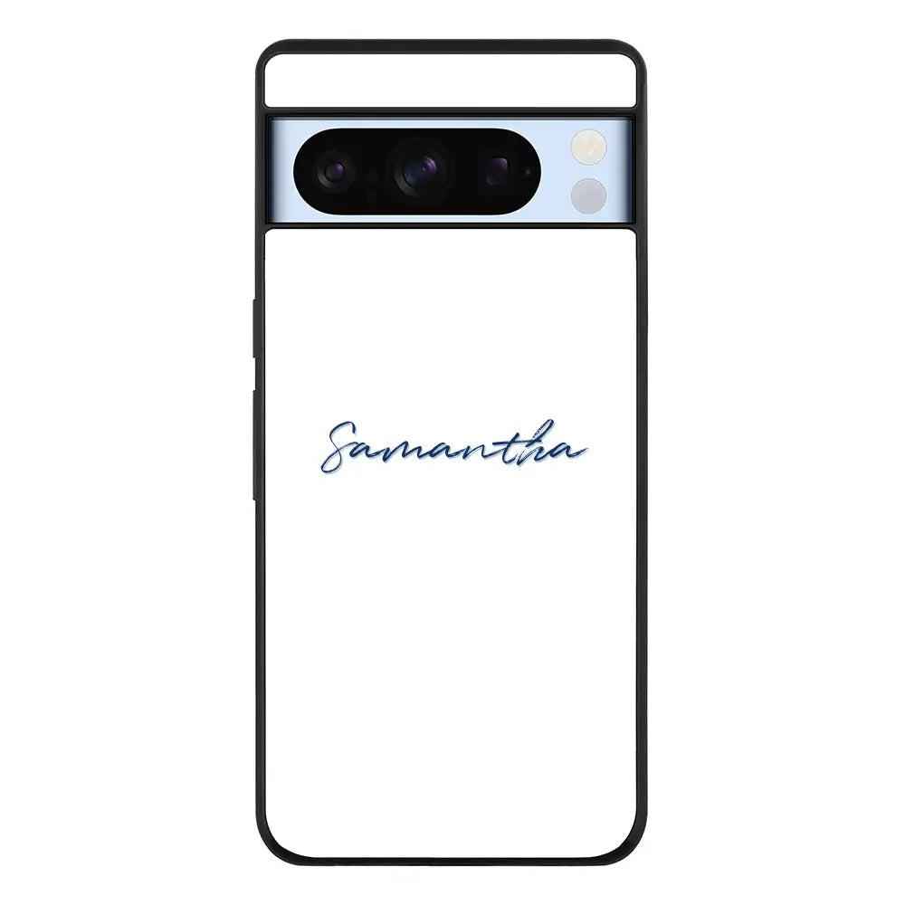 Google Pixel 8 Pro / Rugged Black Phone Case Custom Text, My Name Phone Case - Google - Stylizedd