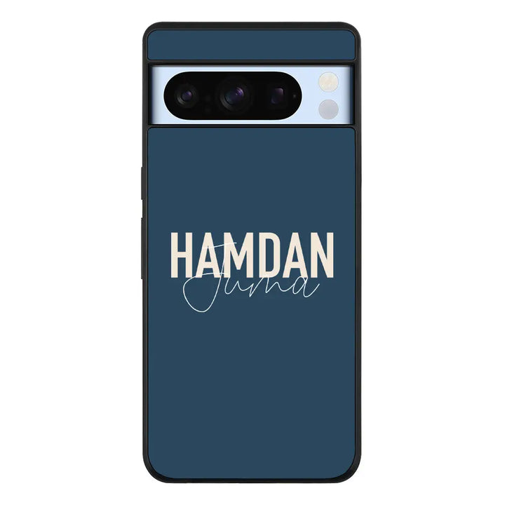 Google Pixel 8 Pro / Rugged Black Phone Case Personalized Name Horizontal, Phone Case - Google - Stylizedd