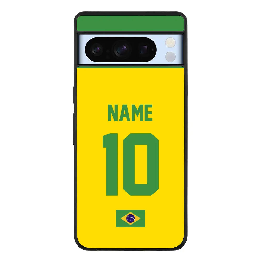 Google Pixel 8 Pro / Rugged Black Phone Case Personalized Football Jersey Phone Case Custom Name & Number - Google - Stylizedd