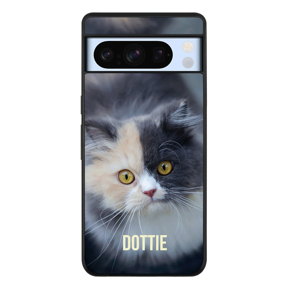 Personalized Pet Cat Phone Case - Google - Pixel 8 Pro / Rugged Black - Stylizedd