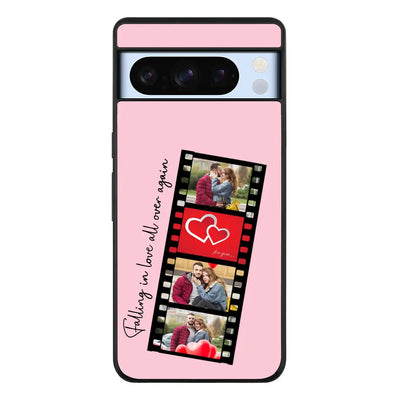Google Pixel 8 Pro / Rugged Black Phone Case Custom Valentine Photo Film Strips, Phone Case - Google - Stylizedd