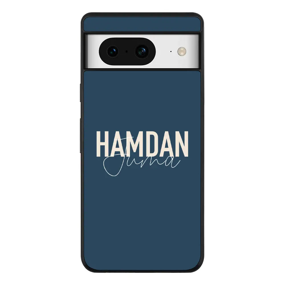 Google Pixel 8 / Rugged Black Phone Case Personalized Name Horizontal, Phone Case - Google - Stylizedd