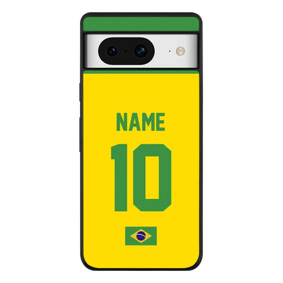 Google Pixel 8 / Rugged Black Phone Case Personalized Football Jersey Phone Case Custom Name & Number - Google - Stylizedd