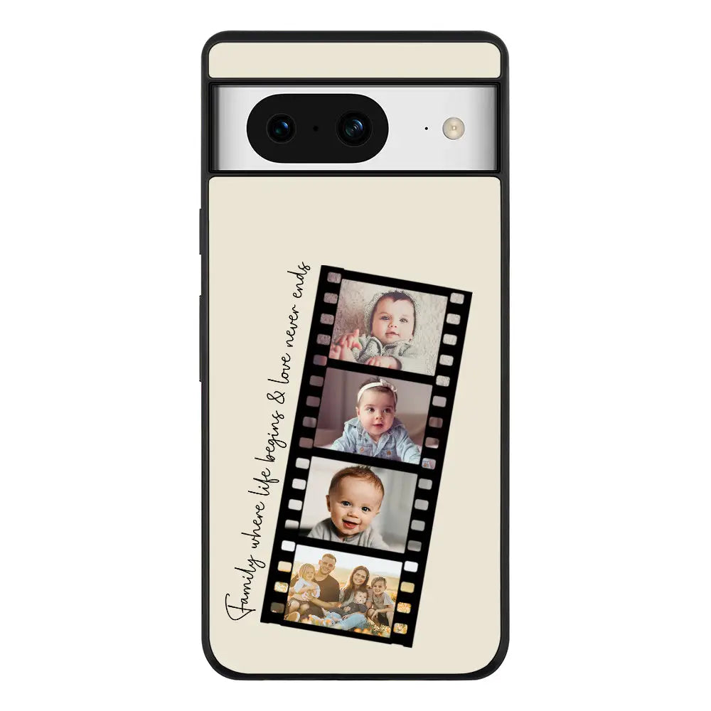 Custom Film Strips Personalised Movie Strip Phone Case - Google - Pixel 8 / Rugged Black - Stylizedd