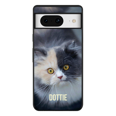 Personalized Pet Cat Phone Case - Google - Pixel 8 / Rugged Black - Stylizedd